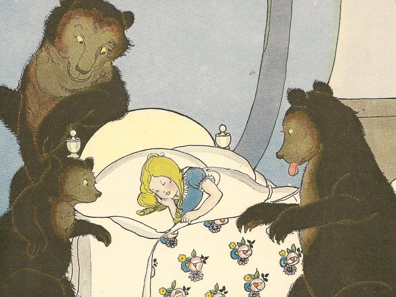 &copy; in pastel/Flickr, Goldilocks and the three bears.