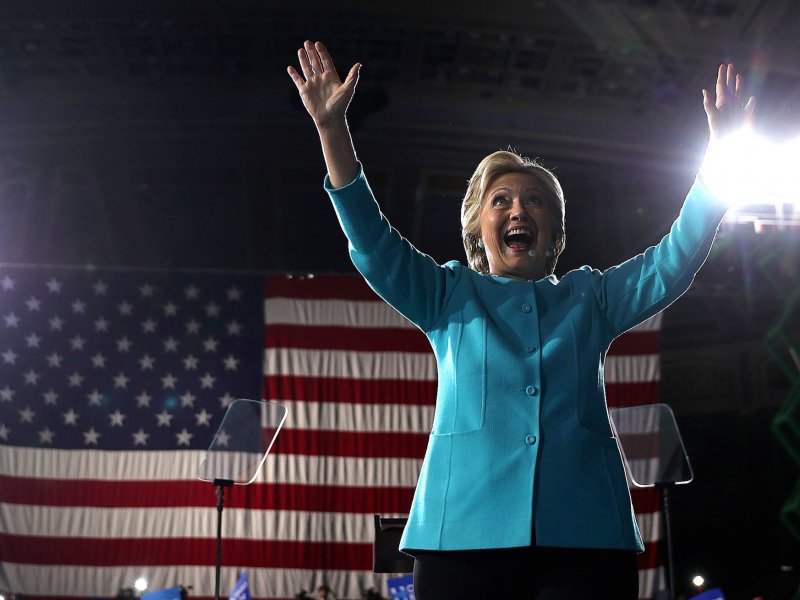 &copy; Justin Sullivan/Getty Images, Democratic presidential nominee Hillary Clinton