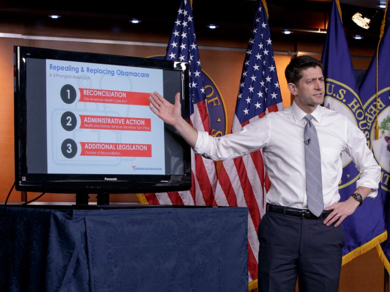 &copy; J. Scott Applewhite/AP, House Speaker Paul Ryan, the Wisconsin Republican, said on Wednesday that the GOP was putting the &quot;finishing touches&quot; on an Obamacare deal.