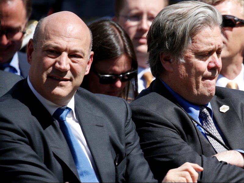 &copy; Joshua Roberts/Reuters, Gary Cohn and Steve Bannon in June