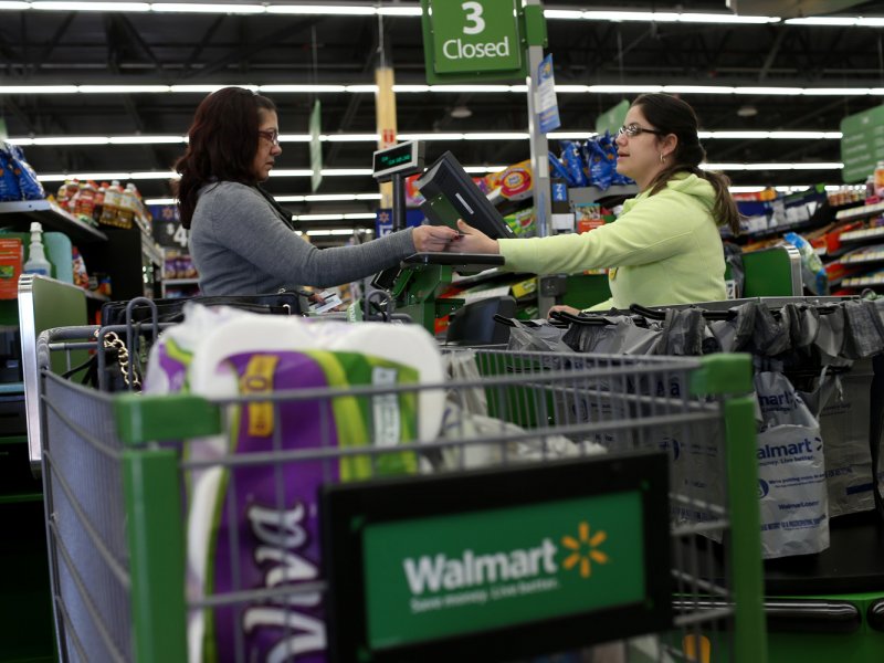 &copy; Joe Raedle/Getty, Walmart shopper