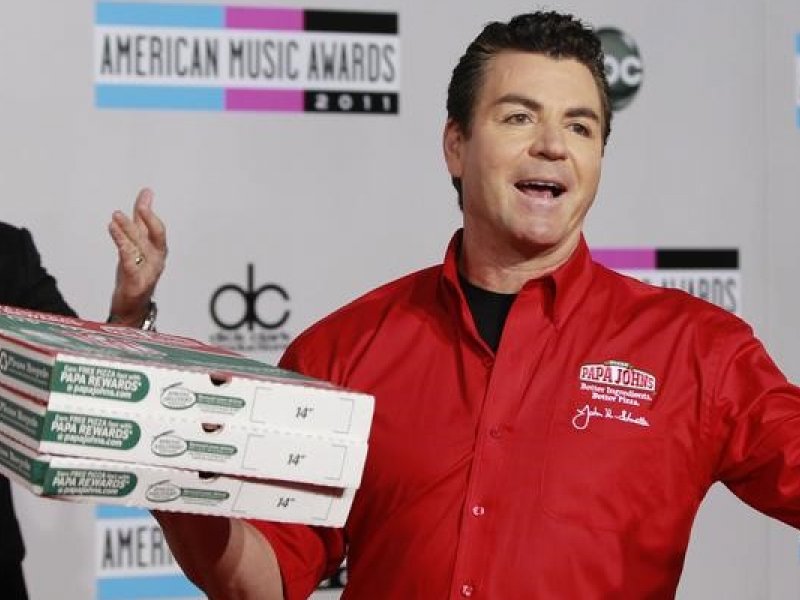 &copy; Thomson Reuters, John Schnatter, founder and CEO of Papa John&#039;s Pizza, arrives at the 2011 American Music Awards in Los Angeles