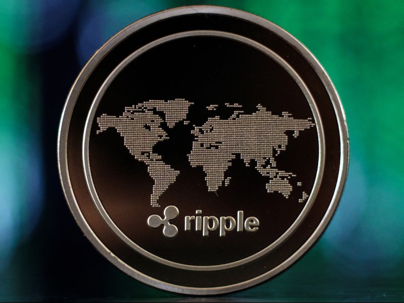 &copy; Jack Taylor/Getty Images, A mock-up of a XRP coin, which is closely linked to Ripple.