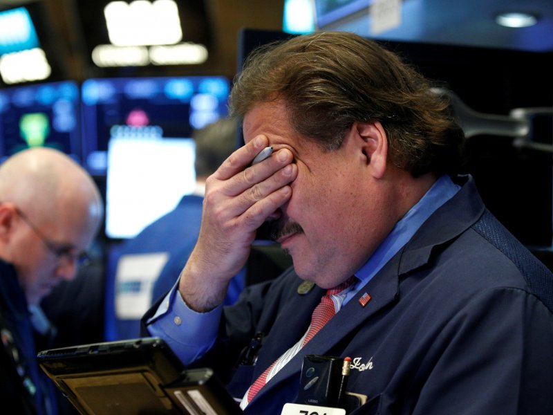 &copy; Brendan McDermid/Reuters, A trader at the New York Stock Exchange on February 5. Morgan Stanley says a worse correction is coming.