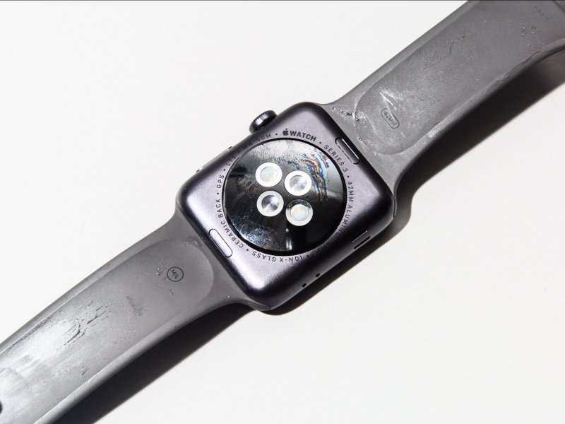 &copy; Hollis Johnson, The Apple Watch Series 4, now on sale, includes an LTE modem and a water-resistant case.