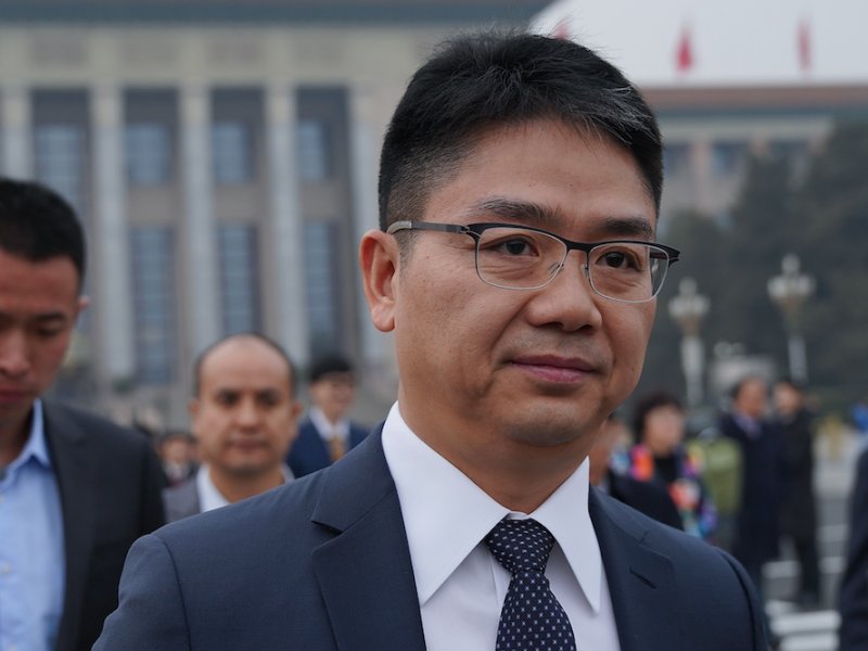 &copy; Lintao Zhang/Getty, JD.com CEO and founder Liu Qiangdong in Beijing in March 2018.