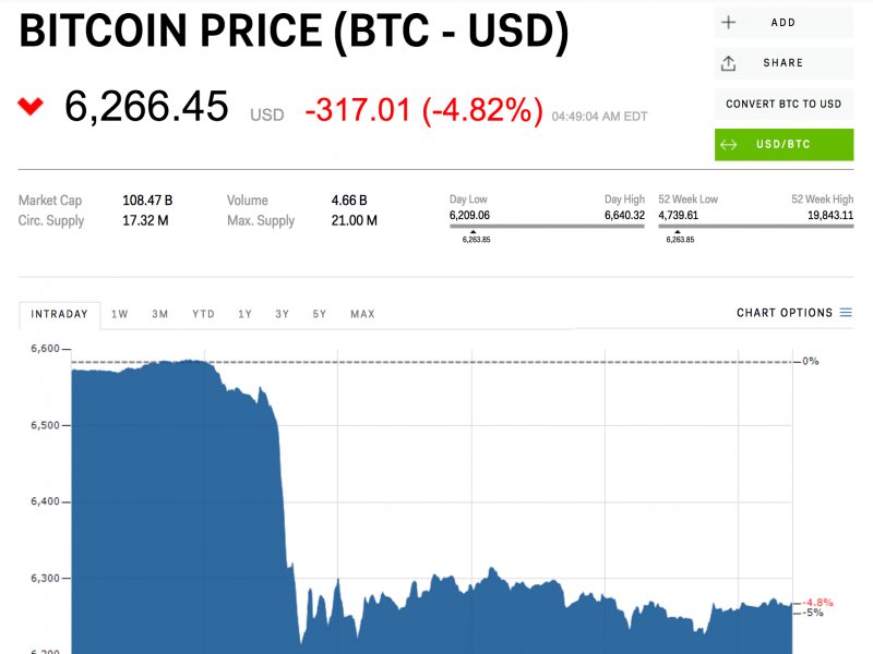Bitcoin tanks as cryptocurrencies join in global market bloodbath
