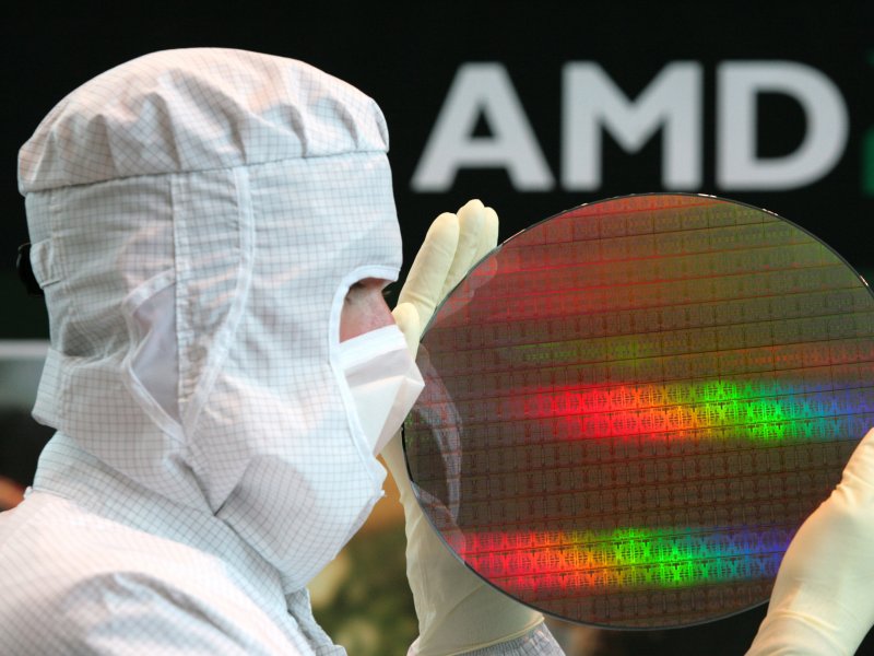 &copy; AP Photo/Matthias Rietschel, AMD chip