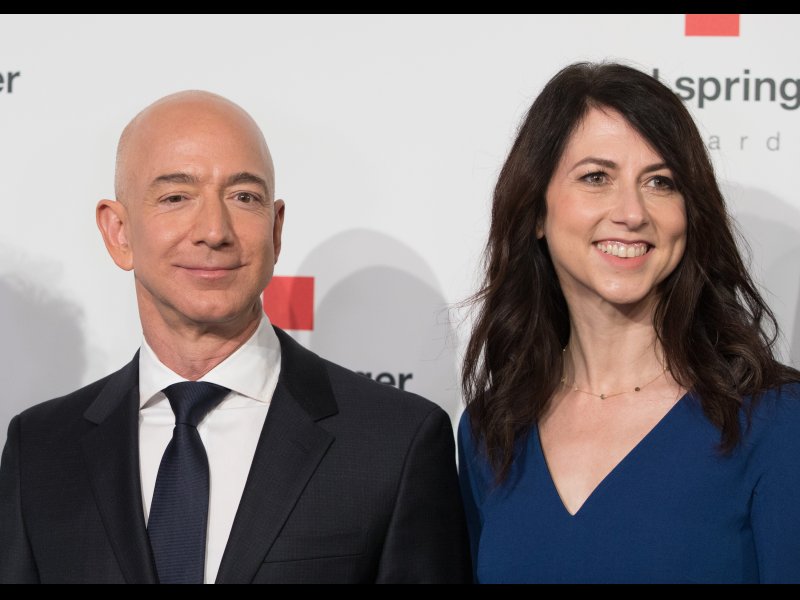 &copy; J&ouml;rg Carstensen/picture alliance via Getty Images, MacKenzie Bezos, left, may soon have a formal and substantial say in how Amazon CEO Jeff Bezos runs the e-commerce giant.