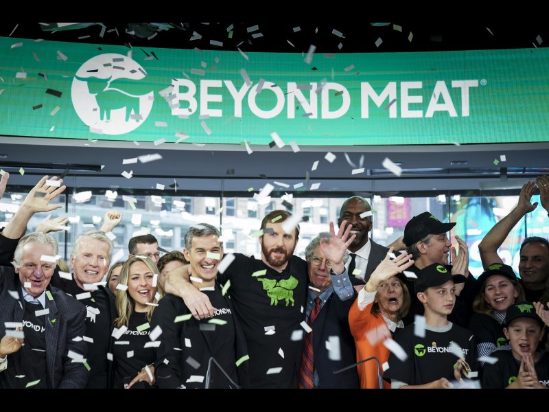 &copy; Drew Angerer/Getty Images, The Beyond Meat IPO at the Nasdaq Marketsite.