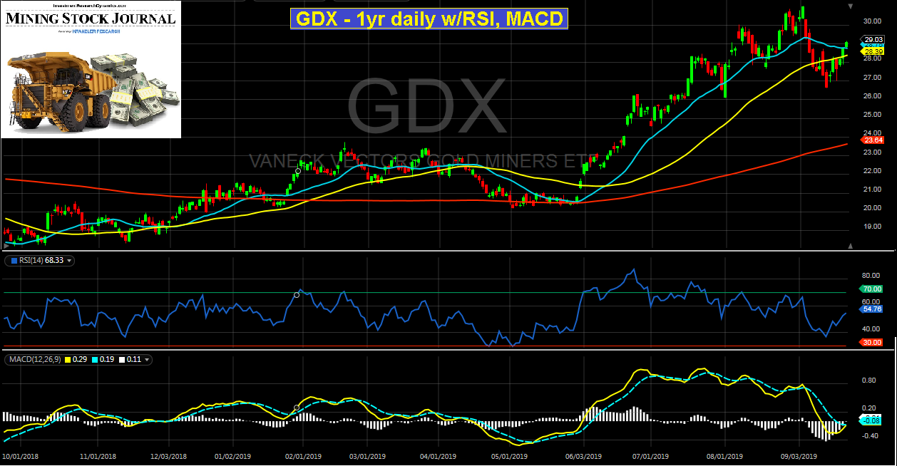 GDX 1 Yr Daily Chart