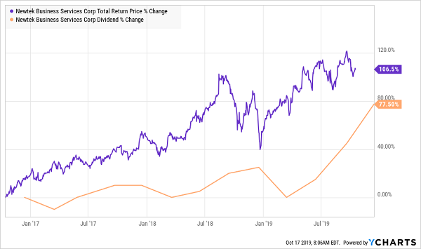 NEWT Total Return Dividend Chart