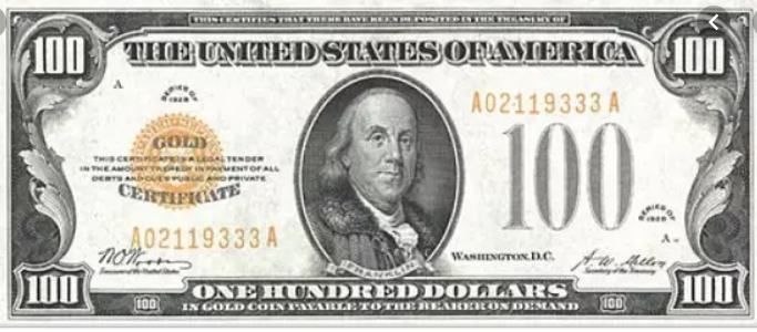 $100 Gold Certificate