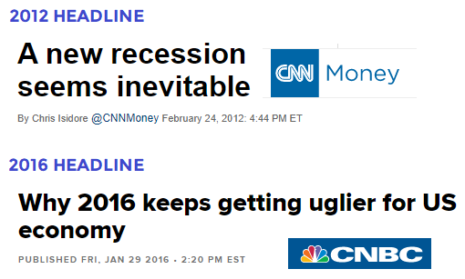 Recession Headlines 2012-2016