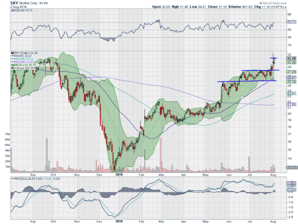 Skyline Champion Daily Chart