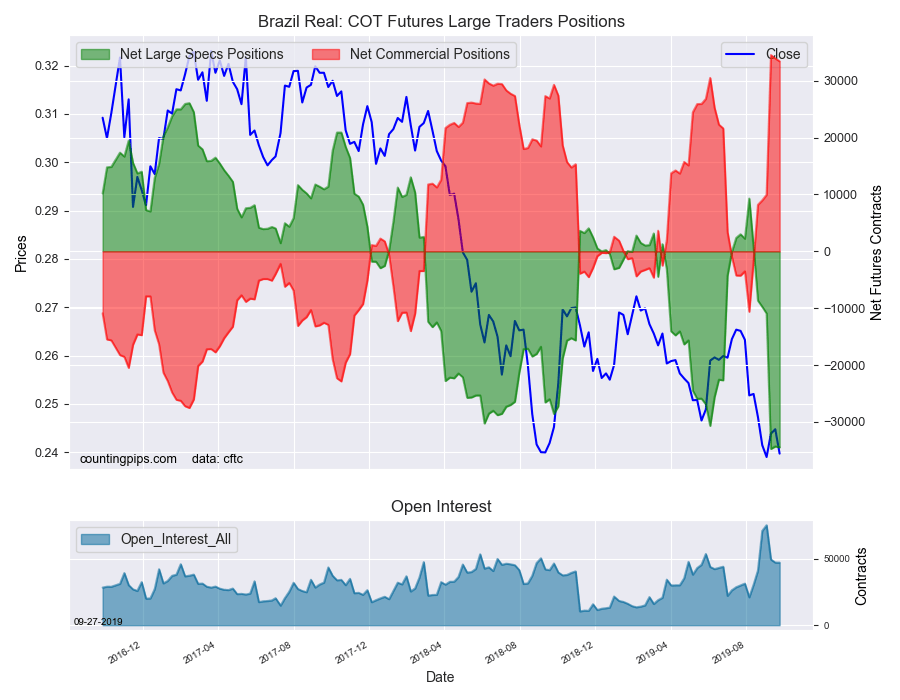 Brazil Real COT Futures Large Traders Positions