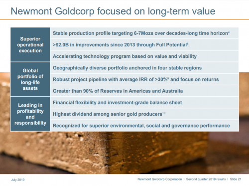 Newmont Goldcorp Focus On Long-Term Value Creation