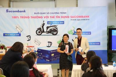 Sacombank tìm ra các chủ thẻ tín dụng trúng xe SH Mode 2018