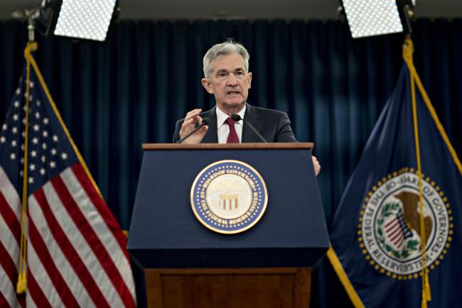 © Bloomberg. Jerome Powell, chairman of the U.S. Federal Reserve, speaks during a news conference following a Federal Open Market Committee meeting in Washington, D.C. on Wednesday, Dec. 19, 2018. Photographer: Andrew Harrer/Bloomberg