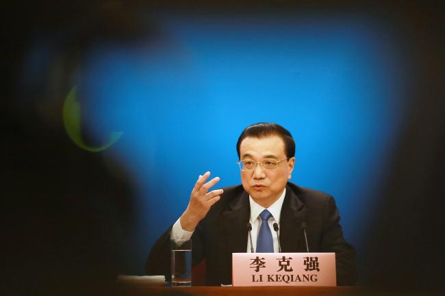 © Bloomberg. Li Keqiang on March 15. Photographer: Giulia Marchi/Bloomberg