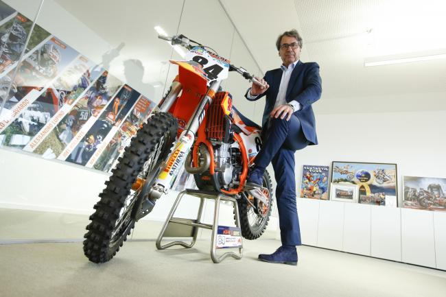 © Bloomberg. KTM-Sportmotorcycle AG CEO Stefan Pierer poses for a photograph after an interview in their headquarter in Mattighofen, Austria, on Monday, April 29, 2019. Photographer: Michaela Handrek-Rehle/Bloomberg