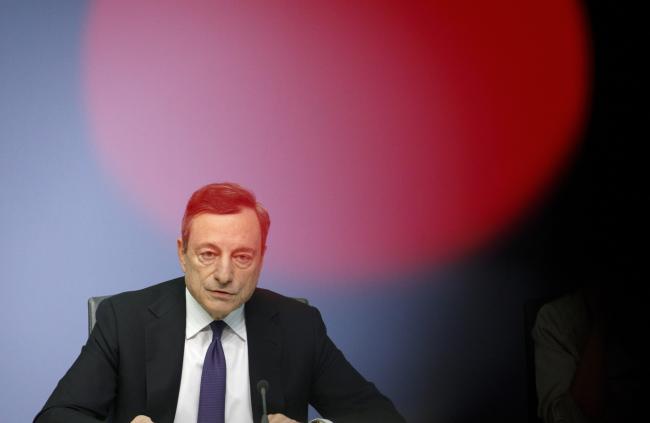 © Bloomberg. Mario Draghi, president of the European Central Bank (ECB), speaks during a news conference following the bank's interest rate decision at the ECB headquarters in Frankfurt, Germany. 