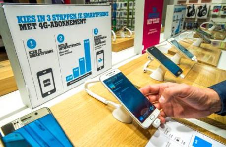 Europese verkopen smartphones lopen terug