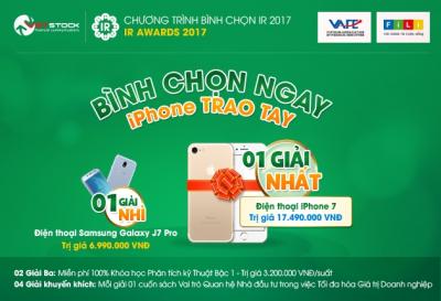 IR Award 2017 - Bình chọn Doanh nghiệp niêm yết có hoạt động IR tốt nhất 2017