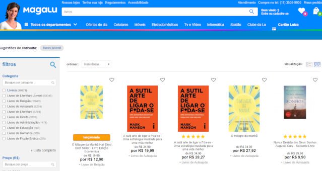 Magazine Luiza fica mais “Amazon” ao anunciar a venda de livros no e-commerce