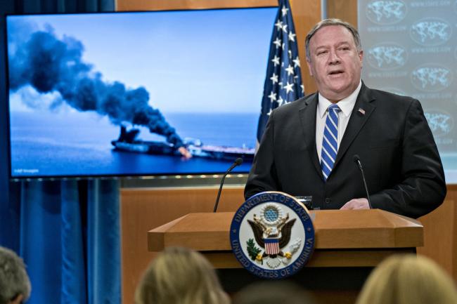 © Bloomberg. Mike Pompeo, U.S. secretary of state, speaks during a press briefing at the State Department in Washington, D.C., U.S., on Thursday, June 13, 2019.  Photographer: Andrew Harrer/Bloomberg