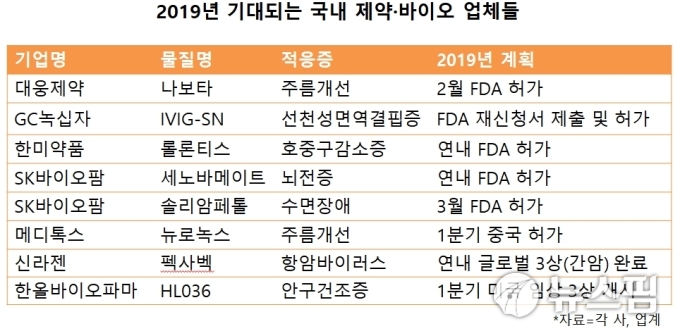 미국 시장 노리는 K바이오… 기해년 R&amp;D 결실 맺을 업체는?