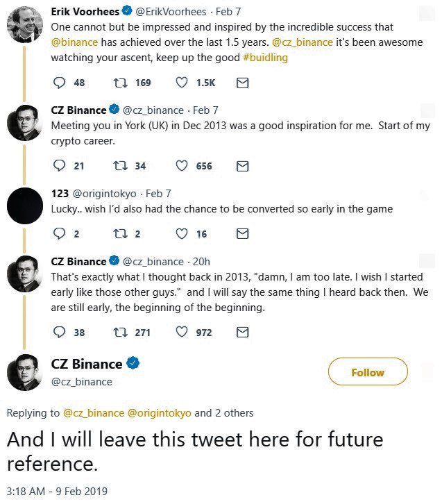 Binance CEO’su Bitcoin ve Blockchain Devrimi Henüz Yeni Başlıyor!