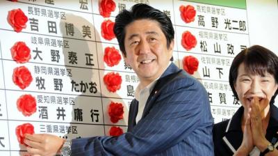 Nikkei 225 tăng hơn 200 điểm sau chiến thắng vang dội của Thủ tướng Shinzo Abe
