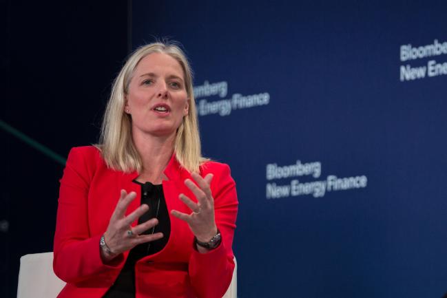 © Bloomberg. Catherine McKenna, minister of environment and climate change for Canada, speaks on a panel during the BNEF Future of Energy Summit in New York, U.S. on Monday, April 9, 2018. The event serves as a forum to discuss the critical energy issues of today and the next decade. Photographer: Alex Flynn/Bloomberg
