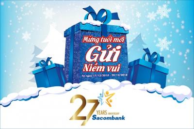 Sacombank tặng lãi suất cho khách hàng gửi tiết kiệm trong tháng sinh nhật ngân hàng