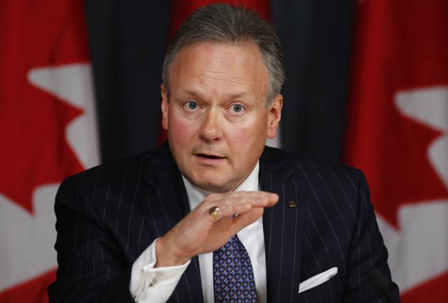 © Bloomberg. Stephen Poloz, governor of the Bank of Canada, speaks during a press conference after the release of the Monetary Policy Report in Ottawa, Ontario, Canada, on Wednesday, April 13, 2016. The Canadian dollar held near its strongest level in nine months as the nation's central bank kept interest rates unchanged and damped bets for lower borrowing costs by saying fiscal stimulus will quicken the economy's return to full output.