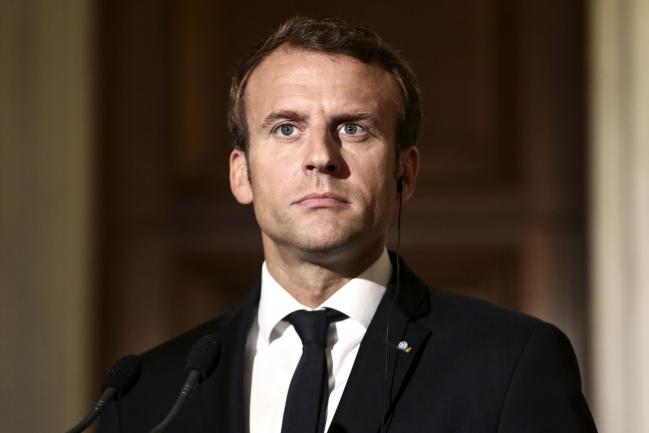 &copy Bloomberg. Emmanuel Macron. Photographer: Yorgos Karahalis/Bloomberg