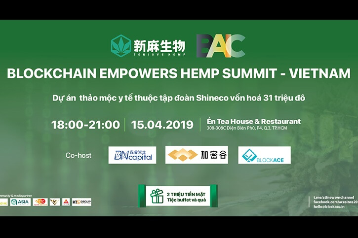 [Meetup 15/04] Dự án STO thảo mộc y tế thuộc tập đoàn Shineco vốn hoá 31 triệu đô “BLOCKCHAIN EMPOWERS HEMP SUMMIT”