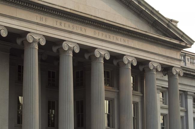 © Bloomberg. The U.S. Department of the Treasury building stands in Washington, D.C., U.S.