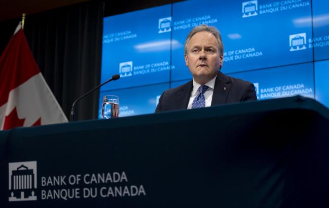 © Bloomberg. Stephen Poloz, governor of the Bank of Canada, listens to a question during a press conference in Ottawa, Ontario, Canada, on Monday, Jan. 7, 2019.  Photographer: Justin Tang/Bloomberg