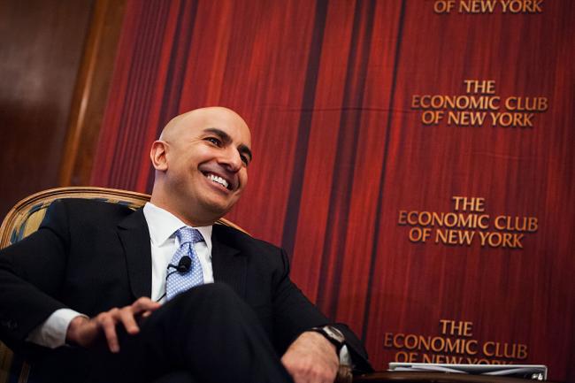 © Bloomberg. Neel Kashkari, president and chief executive officer of the Federal Reserve Bank of Minneapolis, smiles while speaking at the Economic Club of New York in New York, U.S., on Wednesday, Nov. 16, 2016. Kashkari unveiled his four-step 