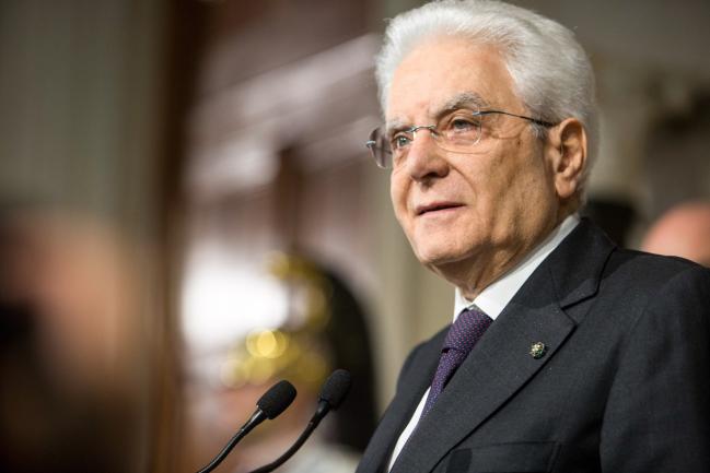 © Bloomberg. Sergio Mattarella, Italy's President, speaks at a news conference following his meetings with Italian political parties at the Quirinale Palace in Rome, Italy, on Monday, May 7, 2018. Photographer: Giulio Napolitano/Bloomberg