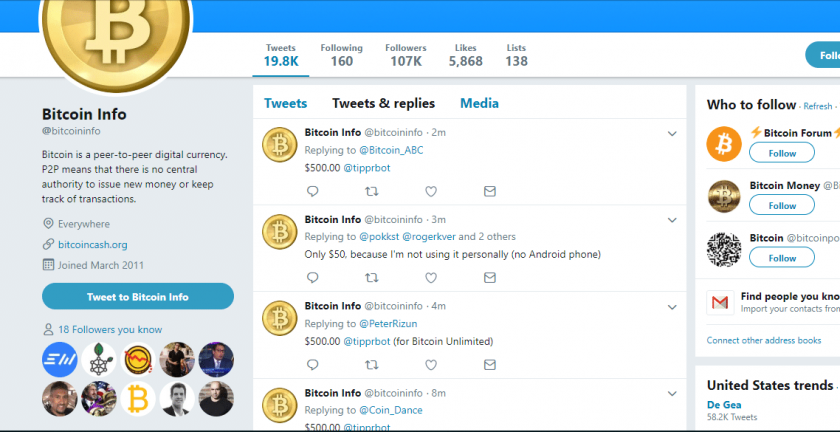 Perfil misterioso distribui criptomoedas de graça para usuários no Twitter