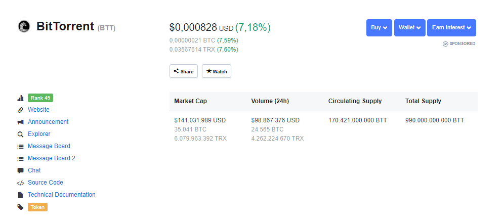 Bitcoin, ETH, XRP Sakin, BitTorrent ise Bu Gelişmeyle Yükseliyor!