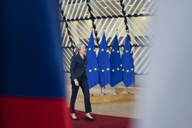 © Bloomberg. Theresa May in Brussels on March 21. Photographer: Jasper Juinen/Bloomberg