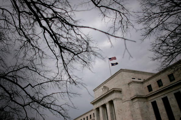 © Bloomberg. WASHINGTON - JANUARY 22: The Federal Reserve building is seen January 22, 2008 in Washington, DC. The Fed cut its benchmark interest rate by three-quarters of a percentage point after two days of tumult in international markets due to fear of a recession in the United States. (Photo by Chip Somodevilla/Getty Images)