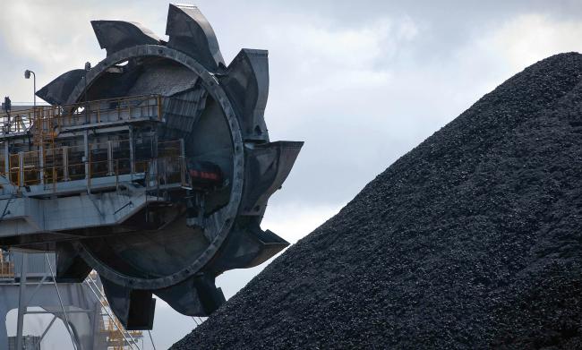 © Bloomberg. Coal is stockpiled in preparation for loading onto ships for export at the Newcastle Coal Terminal in Newcastle, north of Sydney, Australia, on Wednesday, Sept. 8, 2010. BHP Billiton Ltd. and Rio Tinto Group declined in Sydney trading after Australian Treasurer Wayne Swan signaled the final terms of the government\\'s planned mining tax may depend on talks with independent lawmakers. 