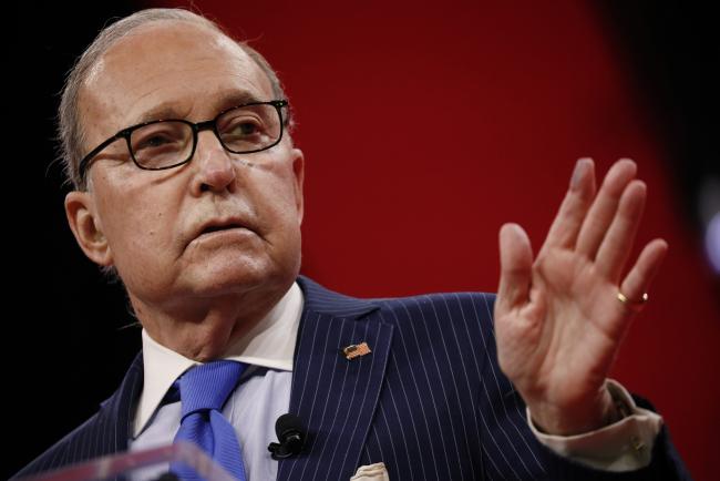 © Bloomberg. Larry Kudlow, director of the U.S. National Economic Council, speaks during the American Conservative Unions Conservative Political Action Conference (CPAC) in National Harbor, Maryland, U.S., on Thursday, Feb. 28, 2019. President Trump will attend this year's Conservative Political Action Conference on his return from a summit with North Korea leader Kim Jong Un in Hanoi, according to a White House official. Photographer: Aaron P. Bernstein/Bloomberg