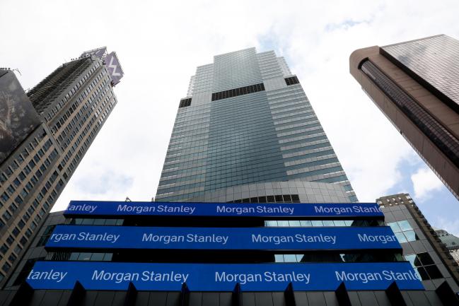 © Bloomberg. Digital signage is displayed outside Morgan Stanley headquarters in New York, U.S., on Thursday, July 12, 2018. Morgan Stanley is scheduled to release earnings figures on July 18. 