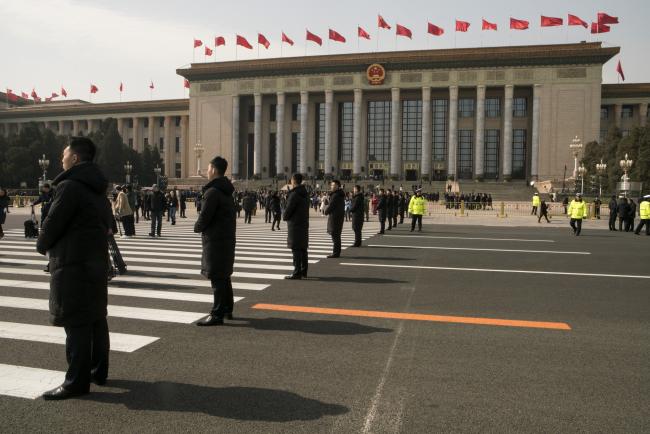 © Bloomberg. The Great Hall of the People in Beijing on March 5.